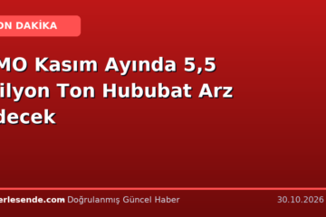 TMO Kasım Ayında 5,5 Milyon Ton Hububat Arz Edecek