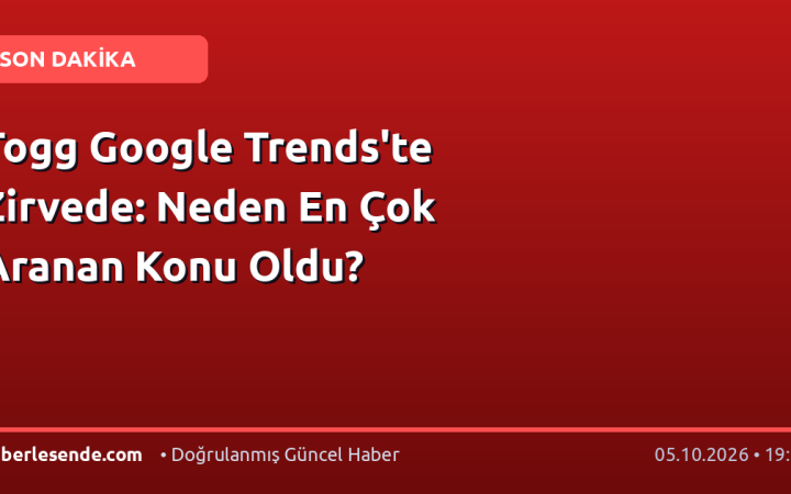 Togg Google Trends'te Zirvede: Neden En Çok Aranan Konu Oldu?