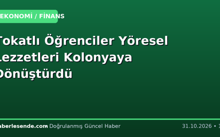 Tokatlı Öğrenciler Yöresel Lezzetleri Kolonyaya Dönüştürdü
