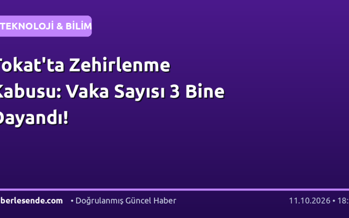 Tokat'ta Zehirlenme Kabusu: Vaka Sayısı 3 Bine Dayandı!