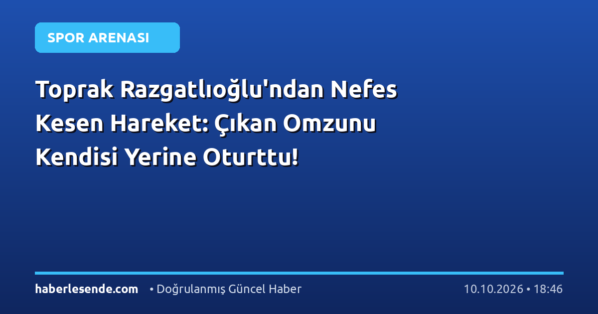 Toprak Razgatlıoğlu'ndan Nefes Kesen Hareket: Çıkan Omzunu Kendisi Yerine Oturttu!