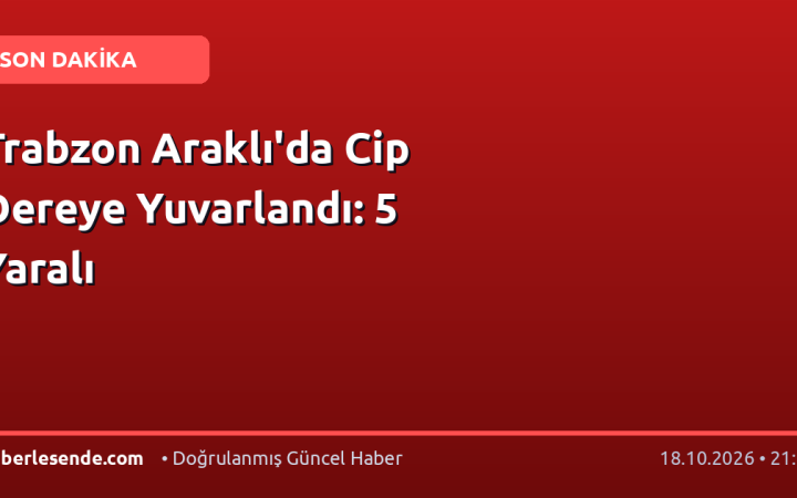 Trabzon Araklı'da Cip Dereye Yuvarlandı: 5 Yaralı