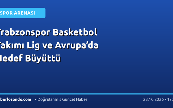 Trabzonspor Basketbol Takımı Lig ve Avrupa’da Hedef Büyüttü