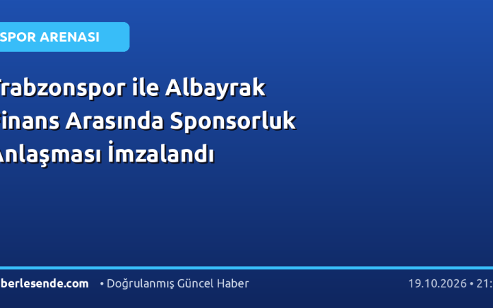 Trabzonspor ile Albayrak Finans Arasında Sponsorluk Anlaşması İmzalandı