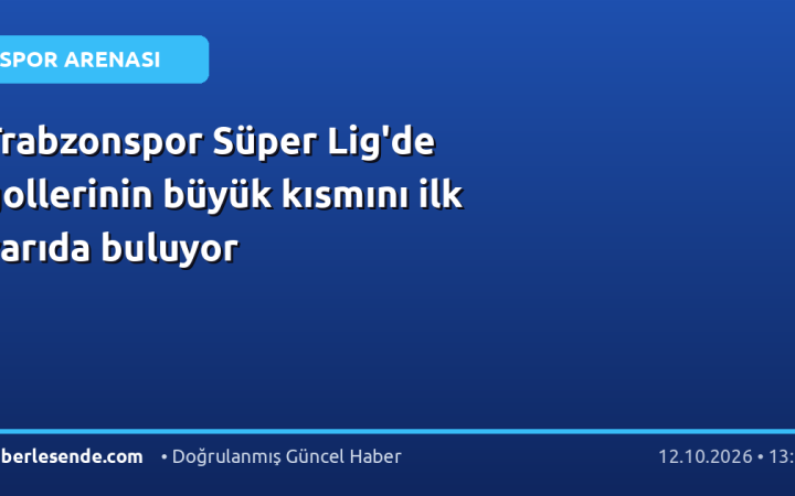 Trabzonspor Süper Lig'de gollerinin büyük kısmını ilk yarıda buluyor