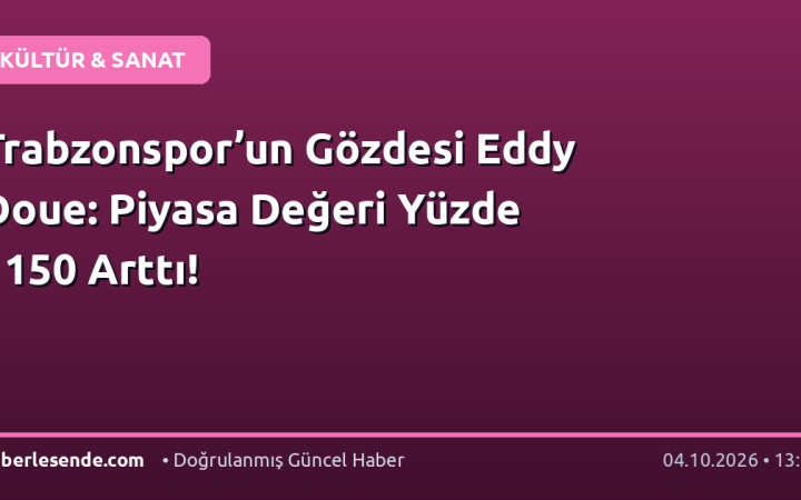 Trabzonspor’un Gözdesi Eddy Doue: Piyasa Değeri Yüzde 1150 Arttı!