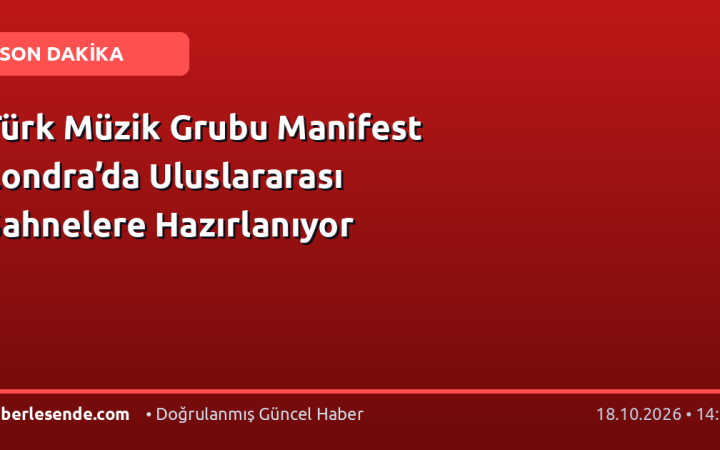 Türk Müzik Grubu Manifest Londra’da Uluslararası Sahnelere Hazırlanıyor