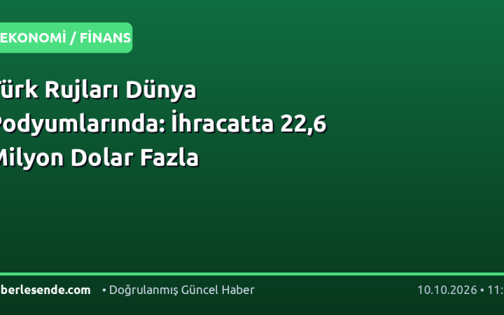 Türk Rujları Dünya Podyumlarında: İhracatta 22,6 Milyon Dolar Fazla