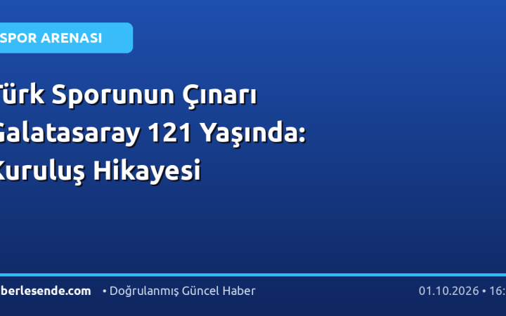 Türk Sporunun Çınarı Galatasaray 121 Yaşında: Kuruluş Hikayesi
