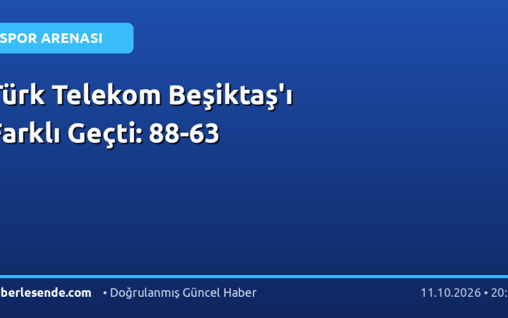 Türk Telekom Beşiktaş'ı Farklı Geçti: 88-63