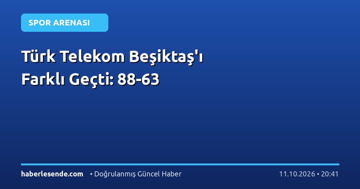 Türk Telekom Beşiktaş'ı Farklı Geçti: 88-63