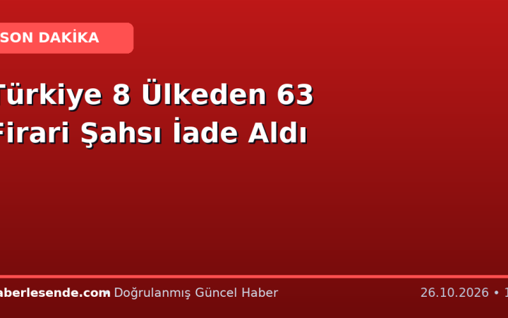 Türkiye 8 Ülkeden 63 Firari Şahsı İade Aldı