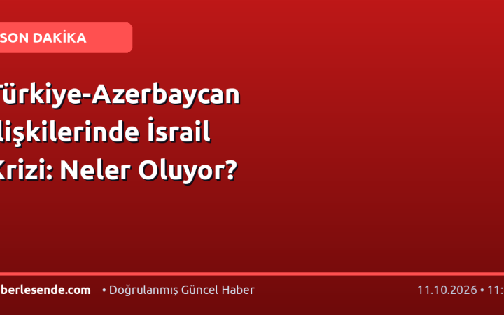 Türkiye-Azerbaycan İlişkilerinde İsrail Krizi: Neler Oluyor?