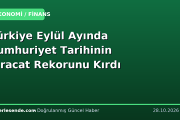 Türkiye Eylül Ayında Cumhuriyet Tarihinin İhracat Rekorunu Kırdı