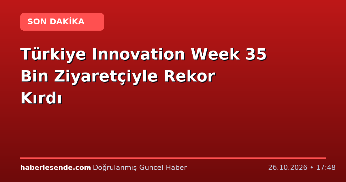 Türkiye Innovation Week 35 Bin Ziyaretçiyle Rekor Kırdı