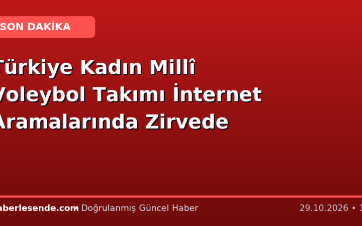 Türkiye Kadın Millî Voleybol Takımı İnternet Aramalarında Zirvede
