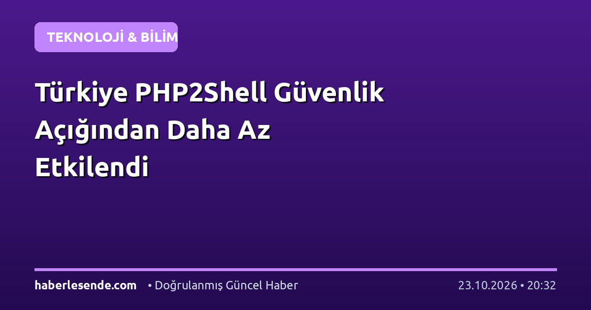 Türkiye PHP2Shell Güvenlik Açığından Daha Az Etkilendi