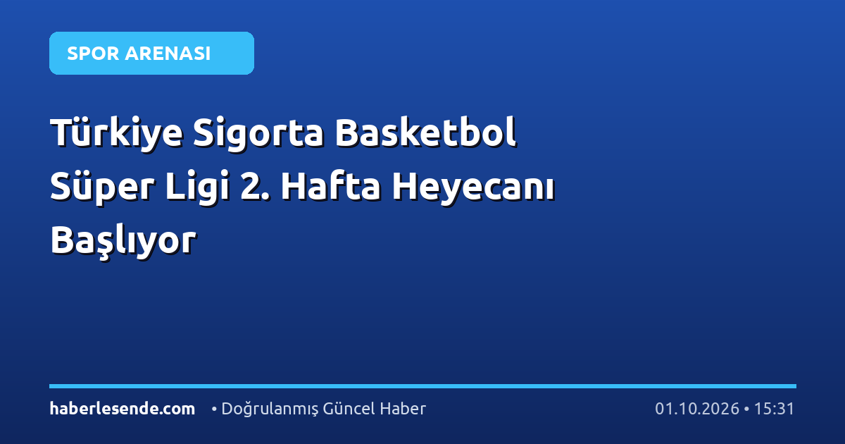 Türkiye Sigorta Basketbol Süper Ligi 2. Hafta Heyecanı Başlıyor