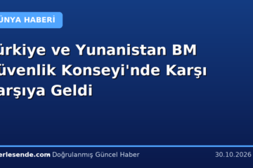 Türkiye ve Yunanistan BM Güvenlik Konseyi'nde Karşı Karşıya Geldi