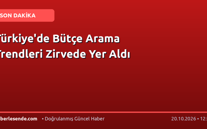Türkiye'de Bütçe Arama Trendleri Zirvede Yer Aldı