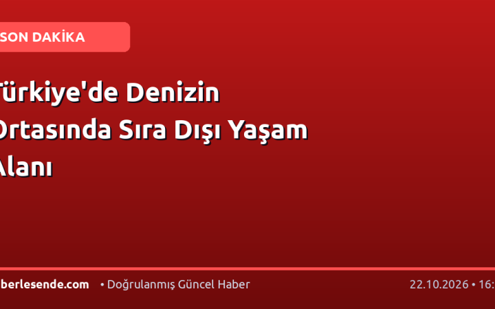 Türkiye'de Denizin Ortasında Sıra Dışı Yaşam Alanı