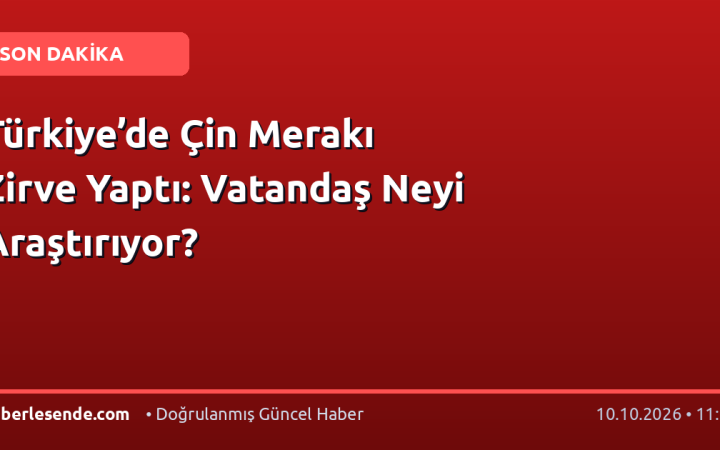 Türkiye’de Çin Merakı Zirve Yaptı: Vatandaş Neyi Araştırıyor?