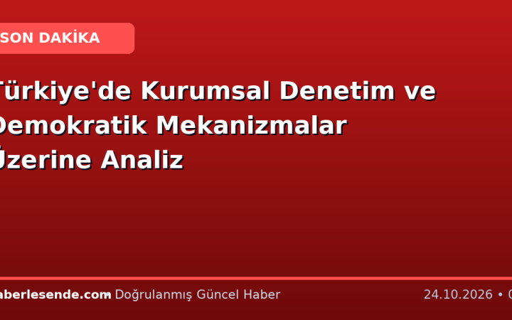 Türkiye'de Kurumsal Denetim ve Demokratik Mekanizmalar Üzerine Analiz