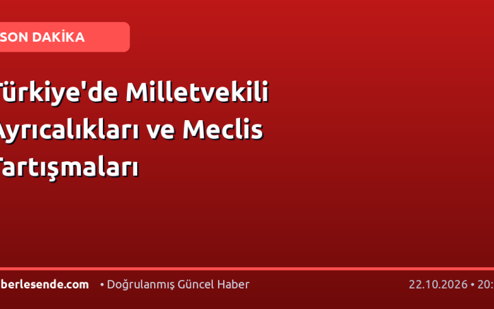 Türkiye'de Milletvekili Ayrıcalıkları ve Meclis Tartışmaları