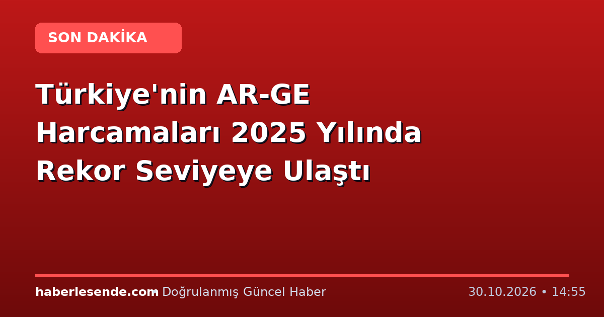 Türkiye'nin AR-GE Harcamaları 2025 Yılında Rekor Seviyeye Ulaştı