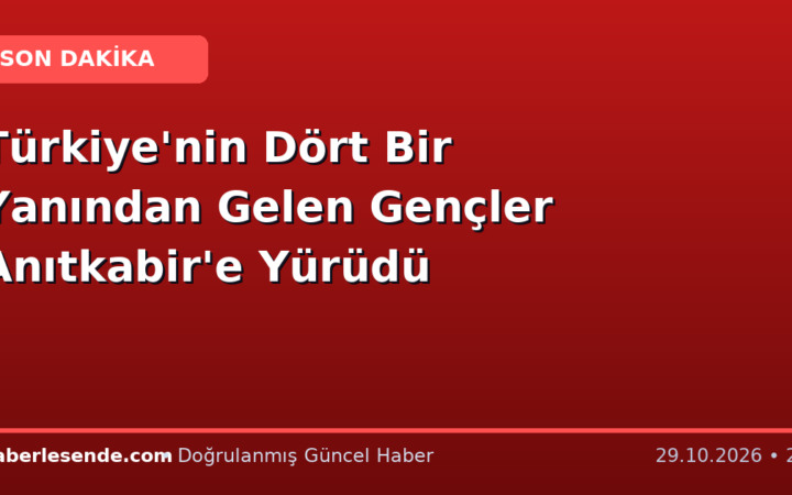 Türkiye'nin Dört Bir Yanından Gelen Gençler Anıtkabir'e Yürüdü