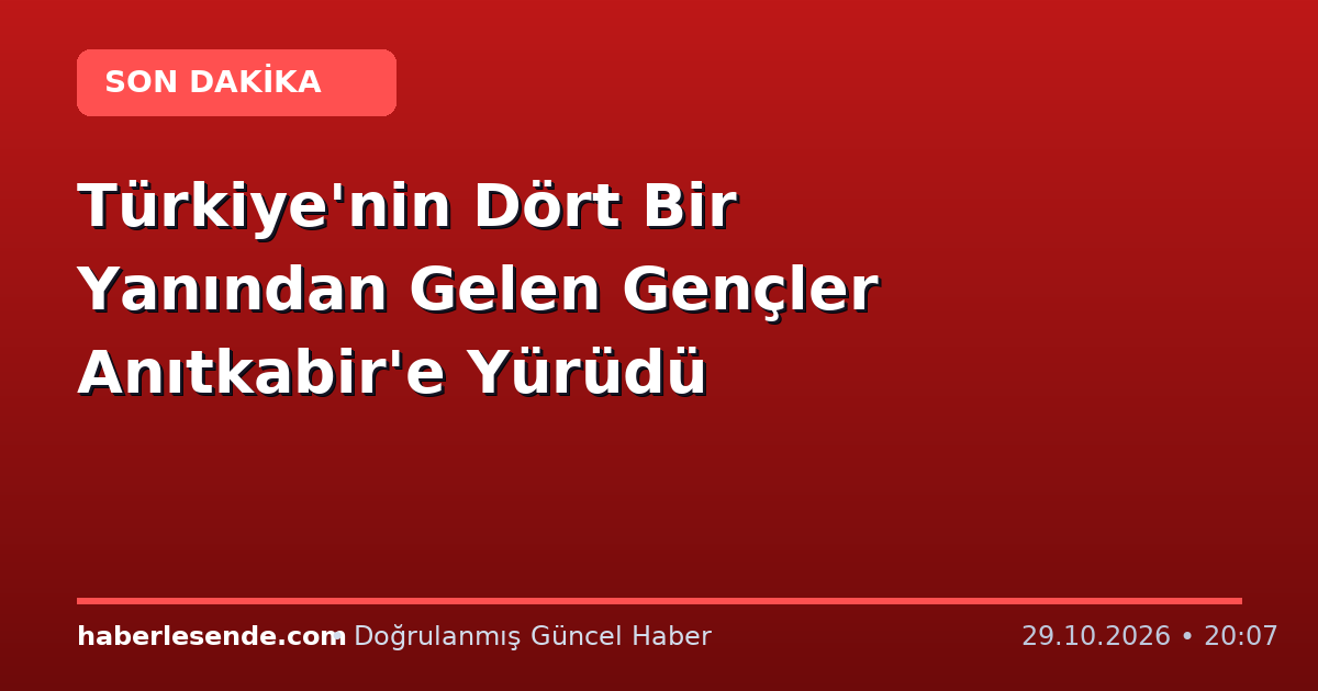 Türkiye'nin Dört Bir Yanından Gelen Gençler Anıtkabir'e Yürüdü