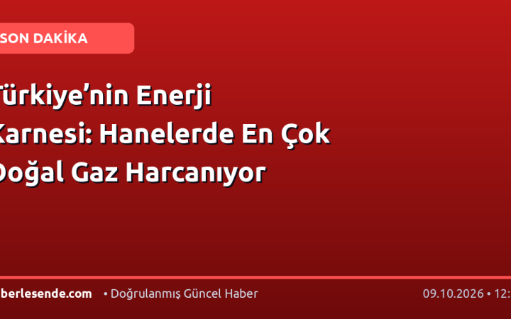 Türkiye’nin Enerji Karnesi: Hanelerde En Çok Doğal Gaz Harcanıyor