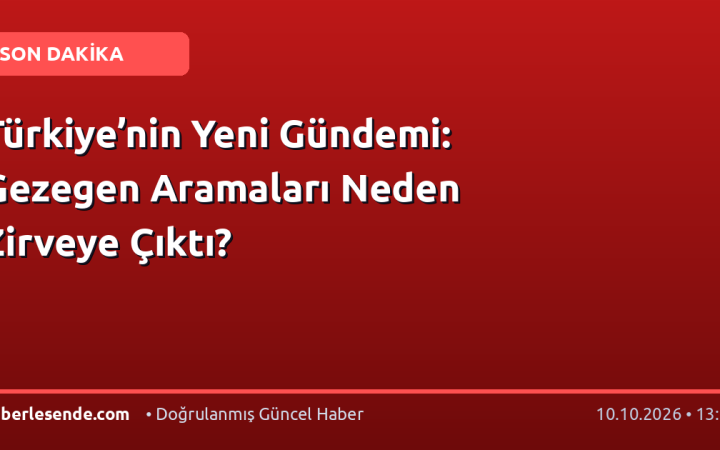 Türkiye’nin Yeni Gündemi: Gezegen Aramaları Neden Zirveye Çıktı?