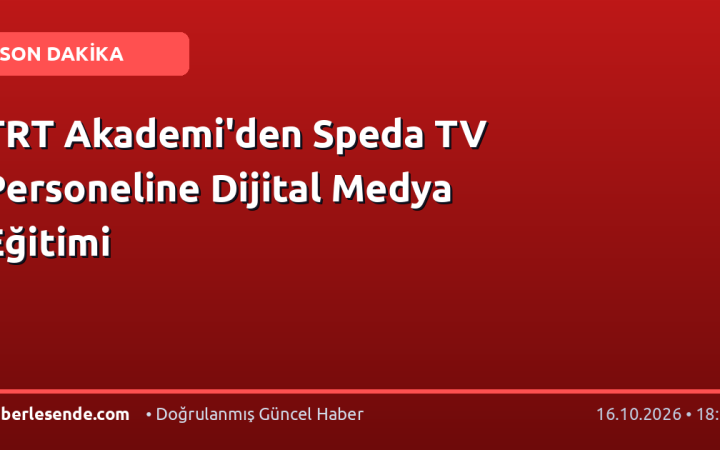 TRT Akademi'den Speda TV Personeline Dijital Medya Eğitimi