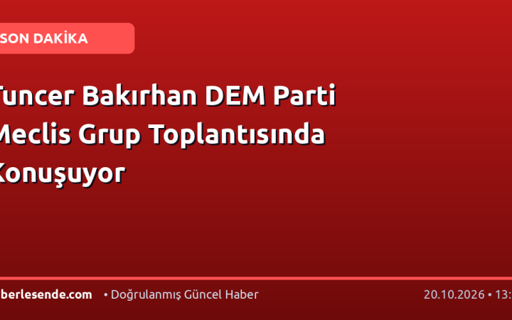Tuncer Bakırhan DEM Parti Meclis Grup Toplantısında Konuşuyor