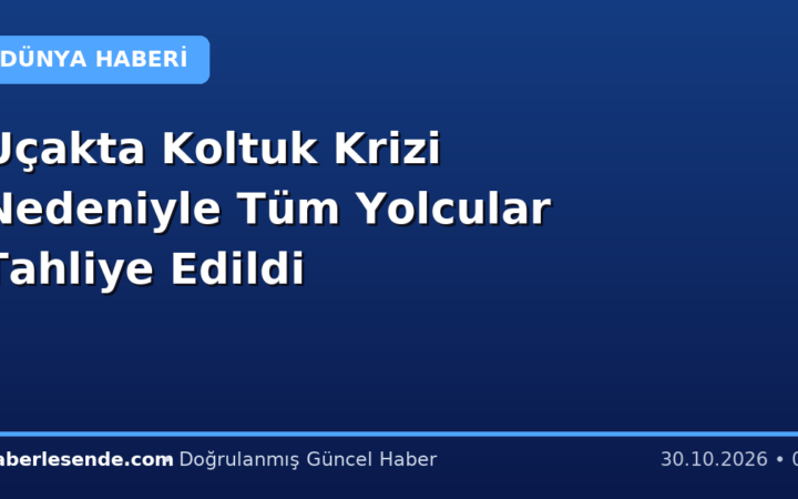 Uçakta Koltuk Krizi Nedeniyle Tüm Yolcular Tahliye Edildi