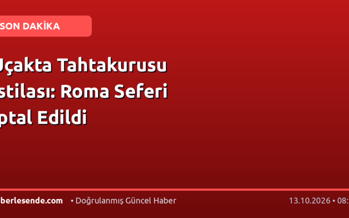 Uçakta Tahtakurusu İstilası: Roma Seferi İptal Edildi