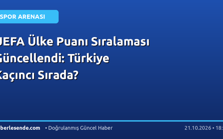 UEFA Ülke Puanı Sıralaması Güncellendi: Türkiye Kaçıncı Sırada?