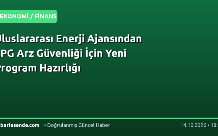 Uluslararası Enerji Ajansından LPG Arz Güvenliği İçin Yeni Program Hazırlığı