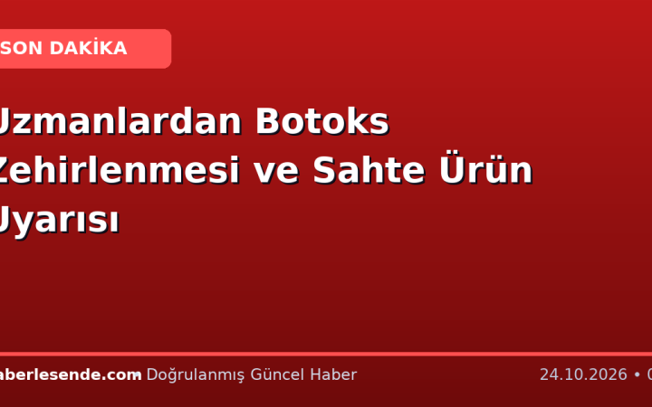 Uzmanlardan Botoks Zehirlenmesi ve Sahte Ürün Uyarısı