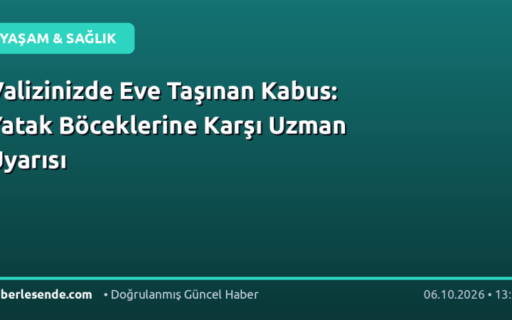 Valizinizde Eve Taşınan Kabus: Yatak Böceklerine Karşı Uzman Uyarısı