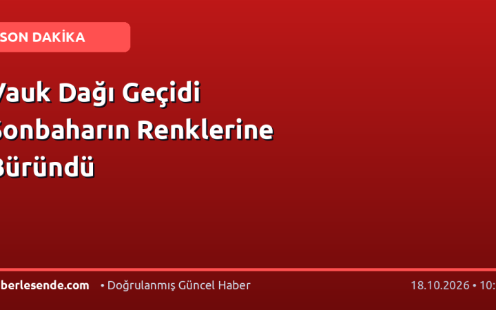 Vauk Dağı Geçidi Sonbaharın Renklerine Büründü
