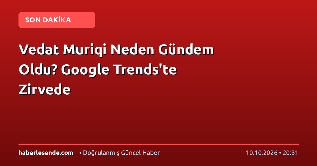 Vedat Muriqi Neden Gündem Oldu? Google Trends'te Zirvede