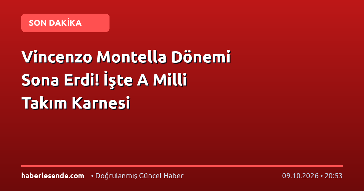 Vincenzo Montella Dönemi Sona Erdi! İşte A Milli Takım Karnesi