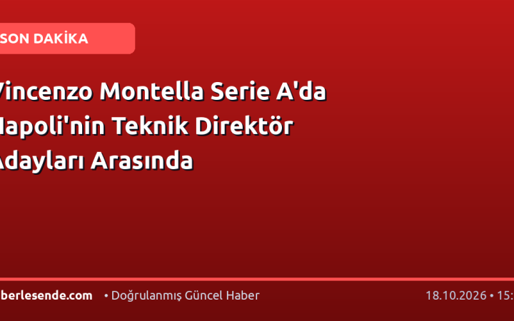 Vincenzo Montella Serie A'da Napoli'nin Teknik Direktör Adayları Arasında