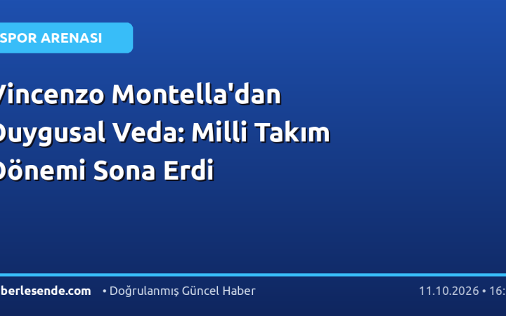 Vincenzo Montella'dan Duygusal Veda: Milli Takım Dönemi Sona Erdi