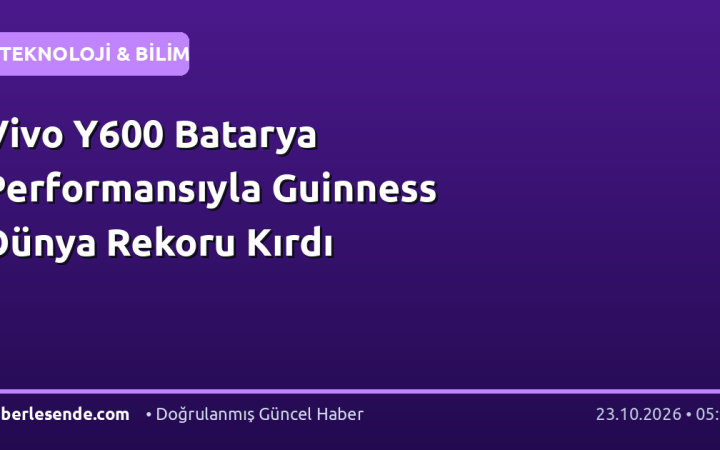 Vivo Y600 Batarya Performansıyla Guinness Dünya Rekoru Kırdı