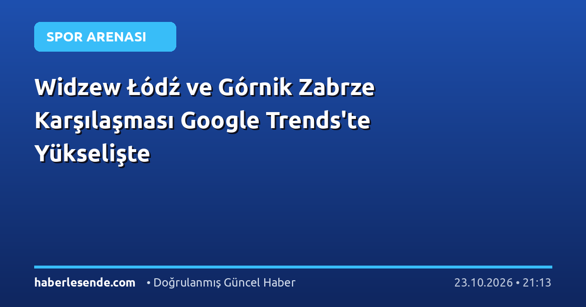Widzew Łódź ve Górnik Zabrze Karşılaşması Google Trends'te Yükselişte