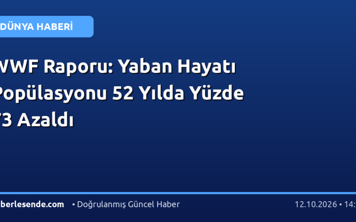 WWF Raporu: Yaban Hayatı Popülasyonu 52 Yılda Yüzde 73 Azaldı