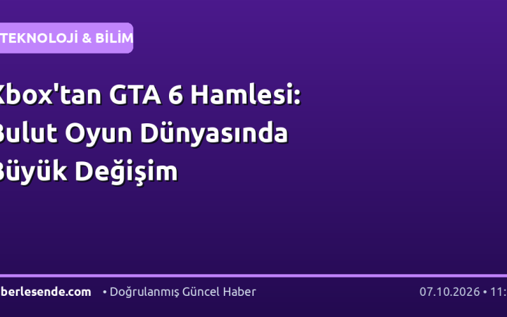 Xbox'tan GTA 6 Hamlesi: Bulut Oyun Dünyasında Büyük Değişim